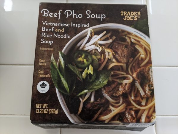 Asian American Frozen Foods: Trader Joe’s Beef Pho Soup