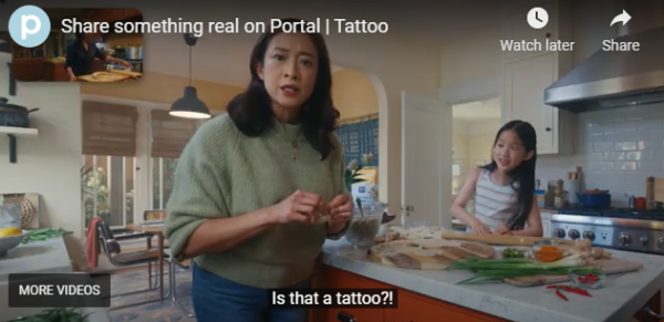 Asian American Commercial Watch: “Share Something Real on Portal:  Tattoo”