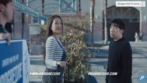 Asian American Commercial Watch: Progressive’s ‘Sign Spinner | Stay’