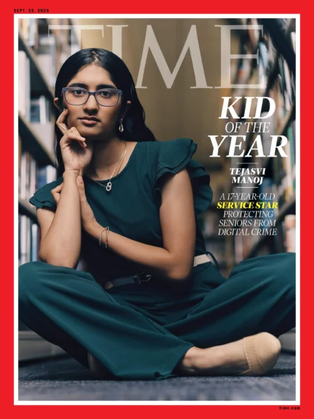 Tejasvi Manoj is Time Magazine's 2025 Kid of the Year