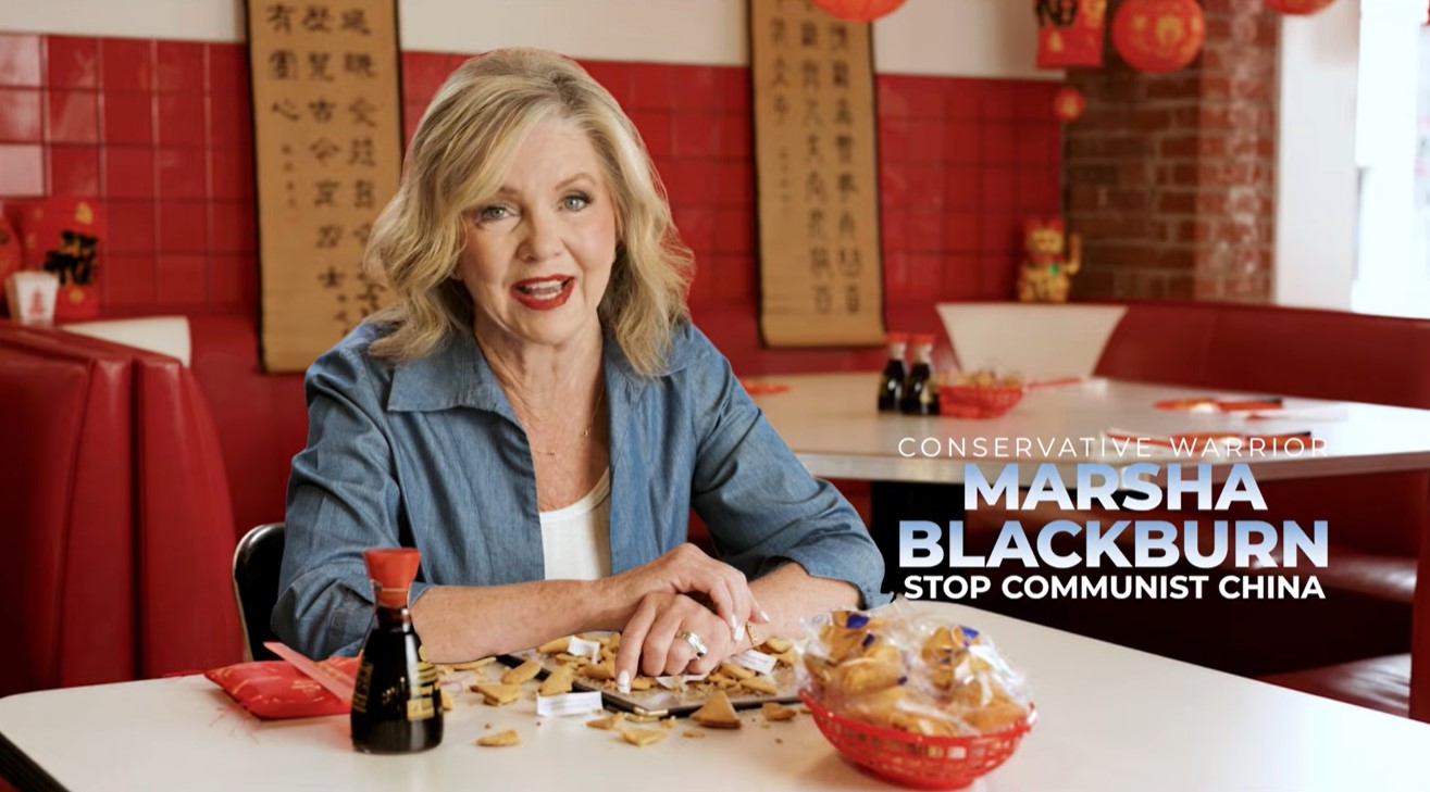 Tennessee Senator Marsha Blackburn Destroys Fortune Cookies in Anti-China Campaign Ad - 8Asians | An Asian American collaborative blog