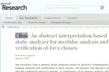 Cibai, the Microsoft Research Project with the unfortunate name