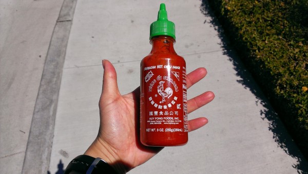 Sriracha mini bottle