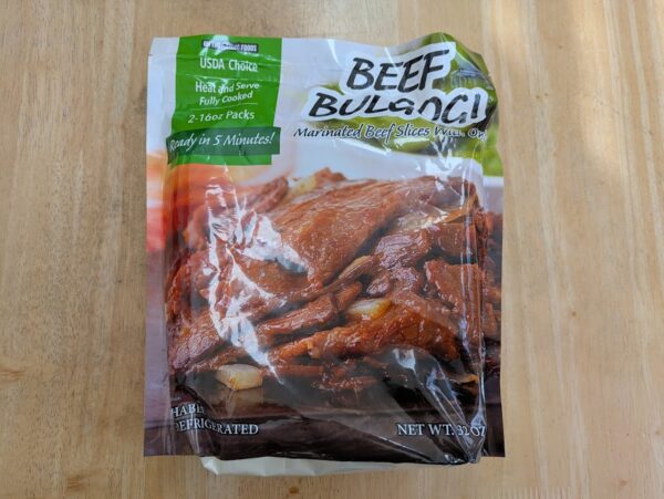 On the Street Foods' Beef Bulgogi packaging