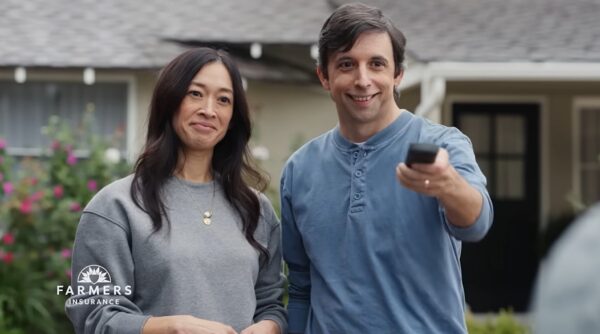 Farmers Insurance Commercial with Asian Woman and White Man