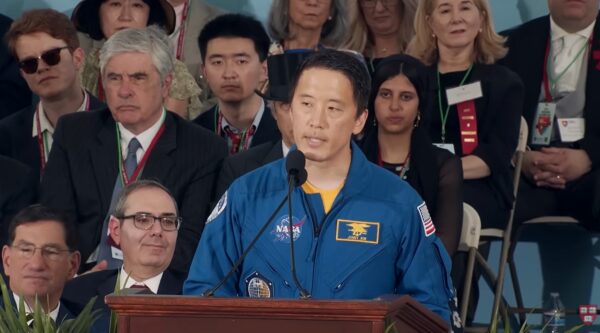Astronaut Jonny Kim speaking at Harvard Alumni Day