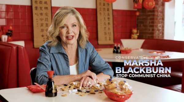 Tennessee Senator Marsha Blackburn Destroys Fortune Cookies in an anti-China ad